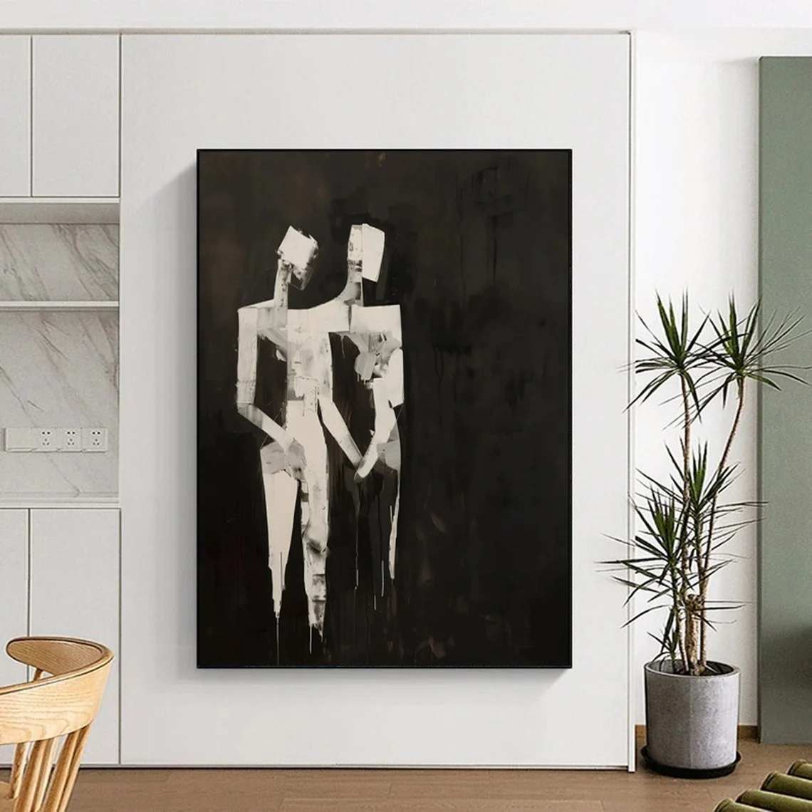 Modern Abstract Canvas extra large statement piece for lobby